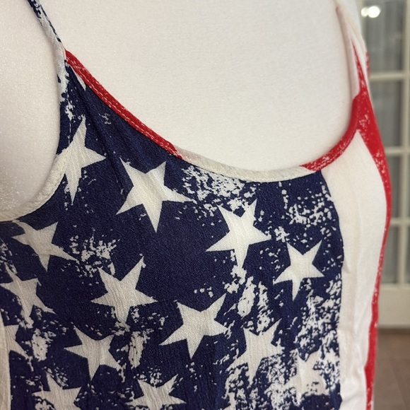 Rue21 red, white and blue stripes stars crop cami top Size XS - Picture 6 of 11